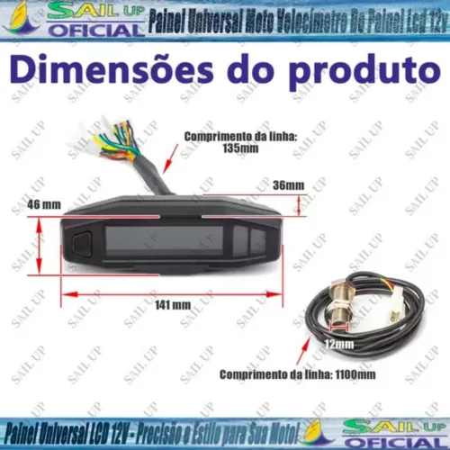 PAINEL LED UNIVERSAL PARA MOTOS