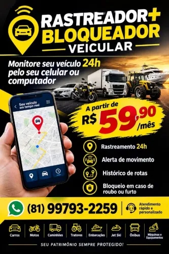 Rastreador e bloqueador anti-furto