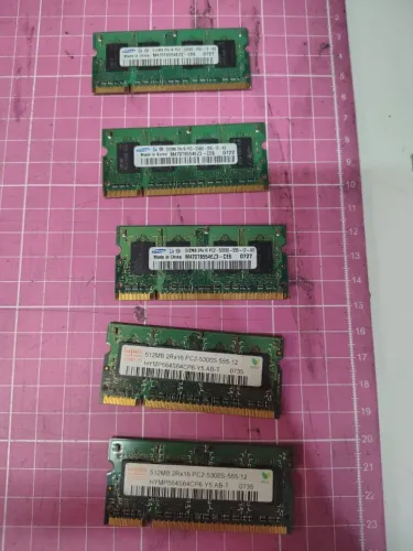 Lote 5 ddr2 512 MB notebook Pc2 5300S