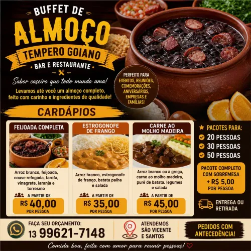 Buffet de almoço ou janta