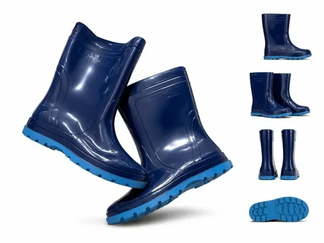 Galocha Impermeável Premium Azul - Tam 33/34 - Pouco Usada