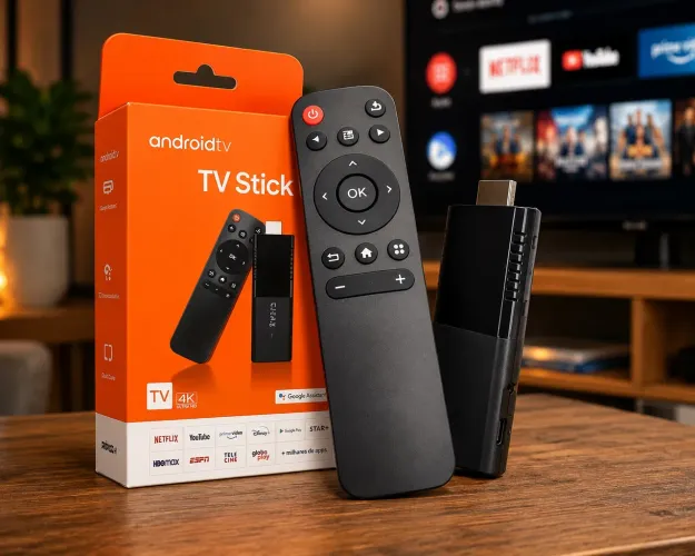 Android TV Stick 4K - Controle Remoto Novo Lacrado