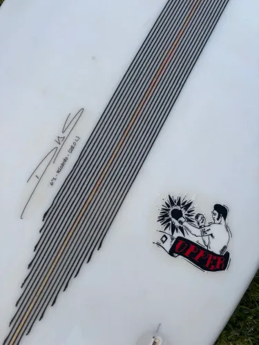 Prancha surf Rodrigo Dias 6.1 de PU, round, upper, 28litros