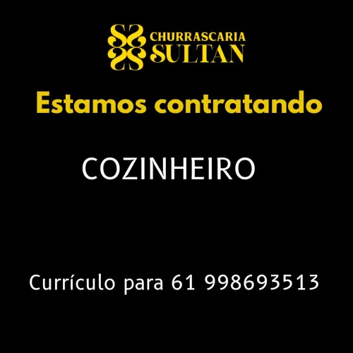 Vaga de cozinheiro