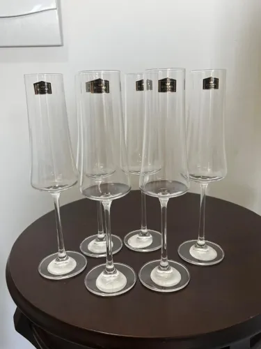 jogo de taças cristal bohemia para champagne