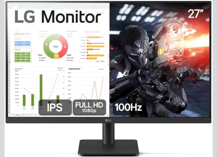 Monitor LG 27" 27MS500 Full HD 100Hz | PC Gamer, IPS, HDMI, 2x