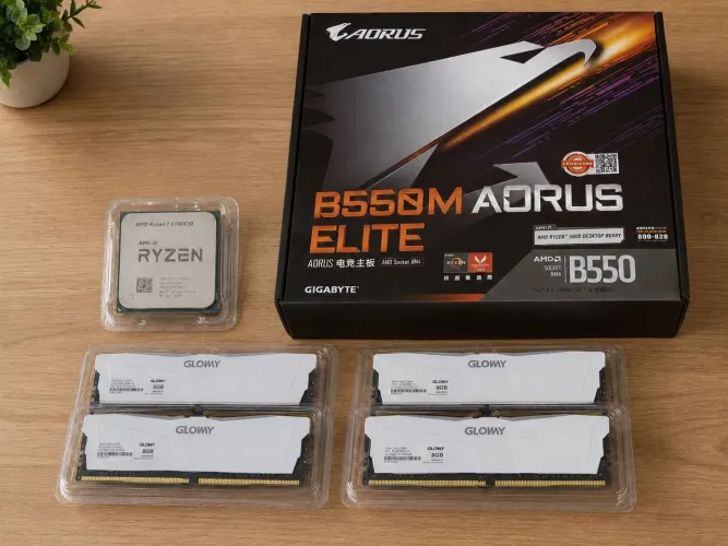 Kit Upgrade 5700x3d + 32GB + B550m Aorus Elite IMPECÁVEL