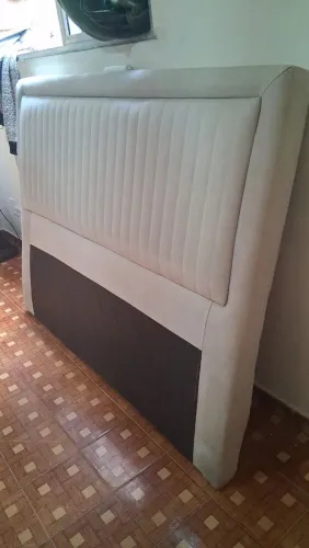 Cabeceira de cama tecido suede nova