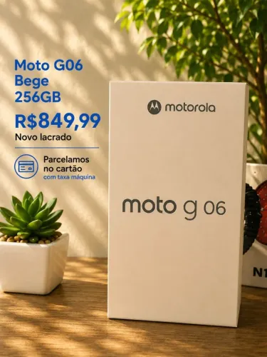Motorola Moto G06 256GB Bege Novo Lacrado com Nota Fiscal | R$ 849,99