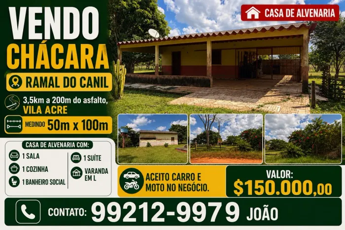 Chácara dentro da cidade.
