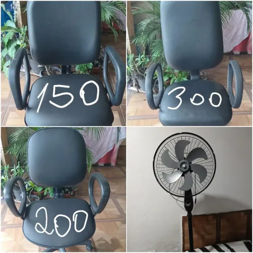 CADEIRAS E VENTILADOR PRA ESCRITÓRIO 800 REAIS