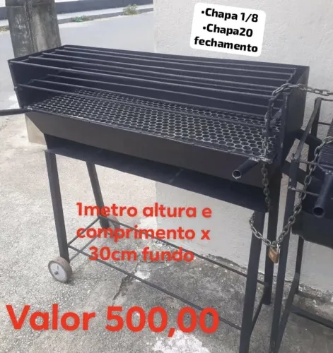 Churrasqueira chapa grossa ideal para trabalho