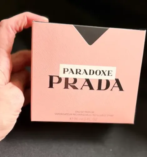 frasco vazio perfume prada paradoxe 90ml refilável original com caixa  