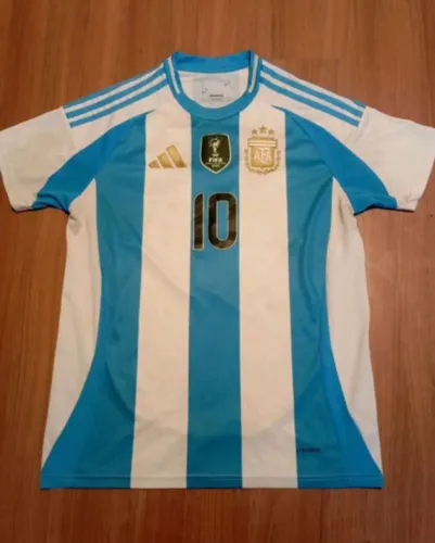 Tailandesas 1:1 Camisa Argentina messi 10 com patch de campeão copa do mundo G