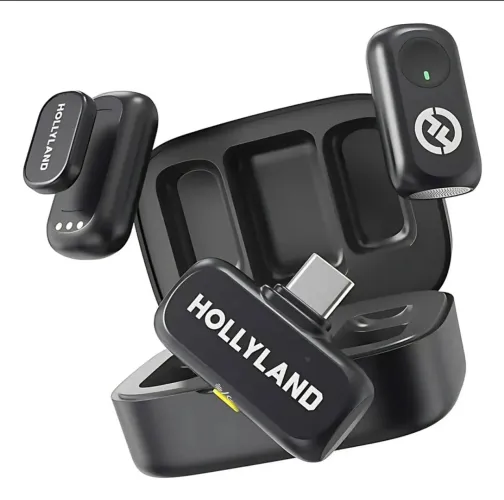 Case par de Microfone hollyland podcast influencer Instagram publi merchandising filmagem