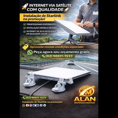 Instalação de antenas starlink 