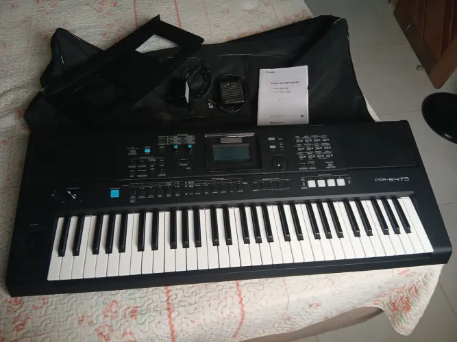 Teclado yamaha psr E473 excelente e com pads woship 