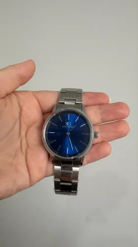 Relógio Saint Germain Masculino Belmont Blue Silver