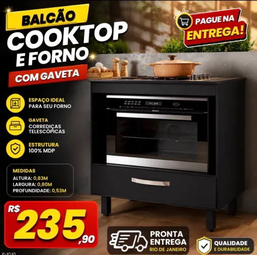 Balcão para cooktop