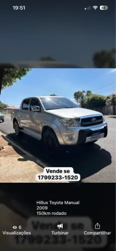 Toyota Hilux CD SR 4X2 2.7 16v/2.7 Flex Mec. 2009