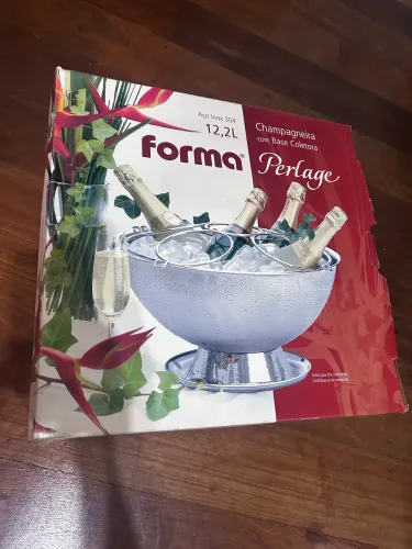 Champanheira Aço Inox com base Coletora - Forma Perlage