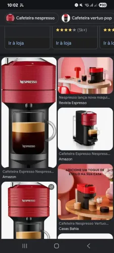 Cafeteira Nespresso vertuo vermelha 
