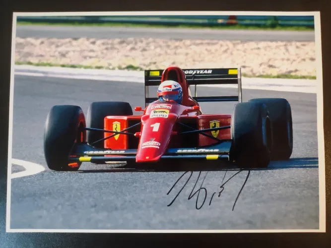 Autógrafo Alain Prost F1 Ferrari