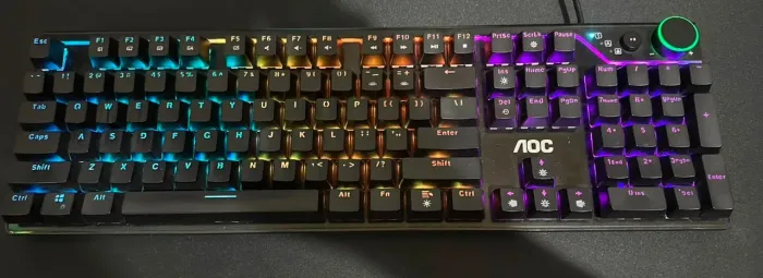 Teclado Mecânico Gamer AOC GK530 - Red Switch + RGB