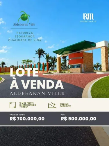 Lote de 680 m² à venda no condomínio Aldebaran Ville com lazer completo em Tabajaras, Tere