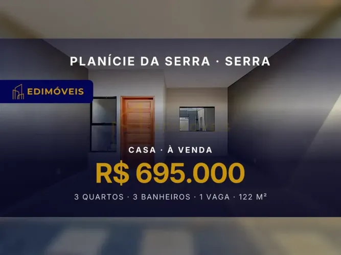 Seu novo lar: Casa 3 quartos na Planície da Serra, agende sua visita!