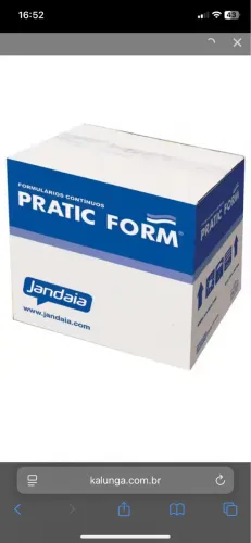 Formulário branco matricial 1 via 60g 240x280mm 3000UN