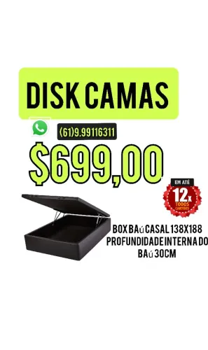 Cama box baú casal 138x188