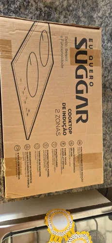Fogão de Mesa Cooktop de Indução 2 Zonas de Aquecimento Suggar