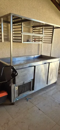 Balcao Codimentador Inox Refrigerada