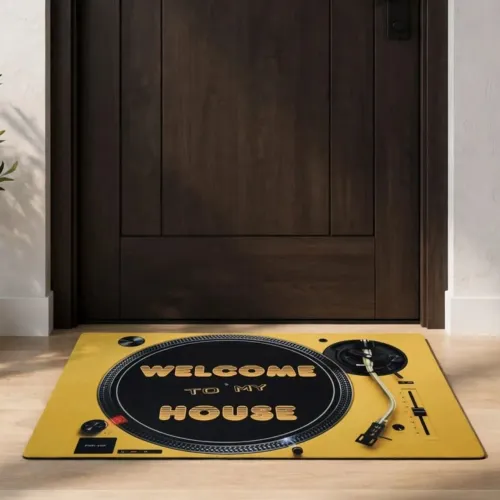Tapete Capacho decorativo DJ Toca Discos Technics 60cm x 40cm