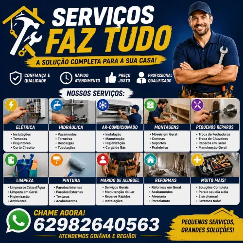 Faz tudo para sua casa apartamento, emitimos nota fiscal