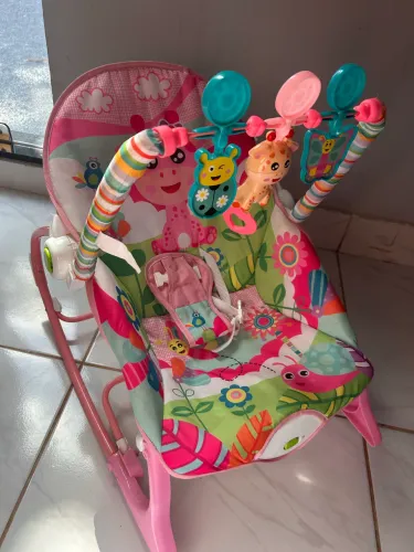 Cadeira de Descanso Musical FunTime até 18kgs Rosa Maxi Baby