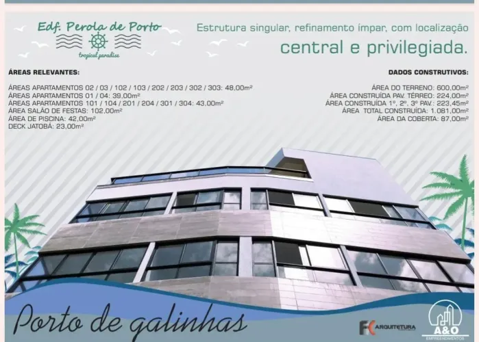 Imóvel para venda com 39 metros quadrados com 2 quartos em Porto de Galinhas - Ipojuca - P