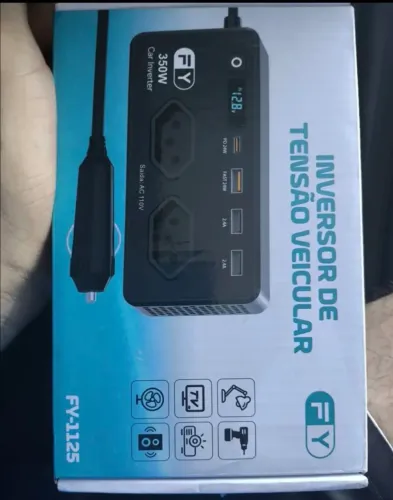 Inversor De Tensão Veicular FY 350W Tomada Para Carro 110V