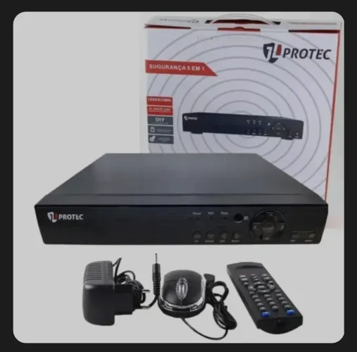 DVR 4 canais 1tb HD e 4 câmeras 