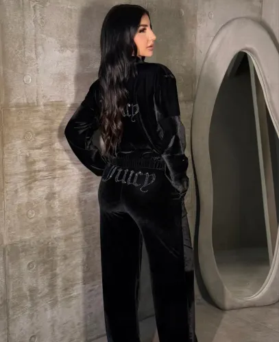 Conjunto veludo 3 peças preto