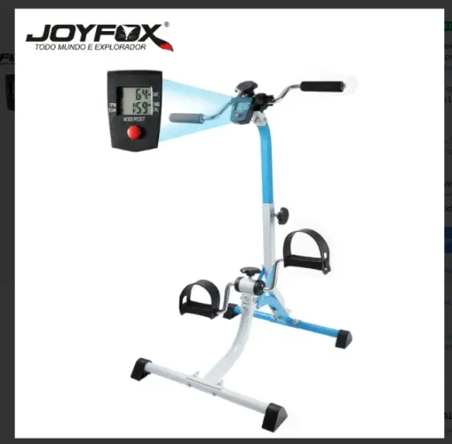Mini Bike Fisioterapia Portátil Bicicleta Com Apoio De Mãos Mini Bike Azul/Branco Ginastic
