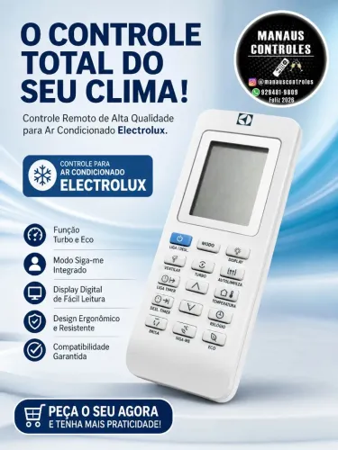 Controle ar condicionado Electrolux ecoturbo original
