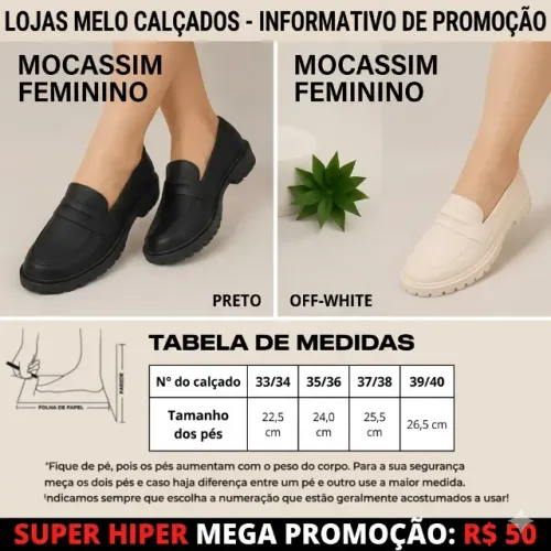 Sapato Feminino Mocassim Plataforma Estilo Blogueira