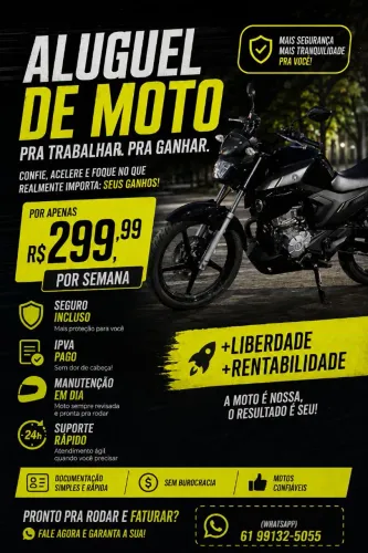 Moto disponível (locação/aluguel)