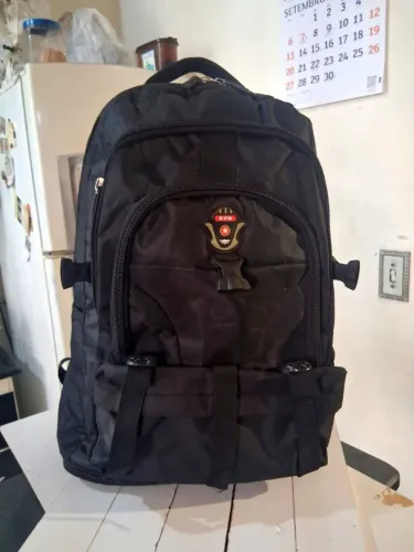 Mochila masculina Forte Preta expansível Gigante (Entrega gratuita)