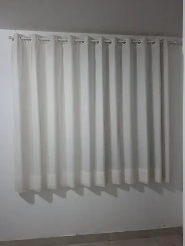 Cortina offwhite 1,70m x 1,70m forrada