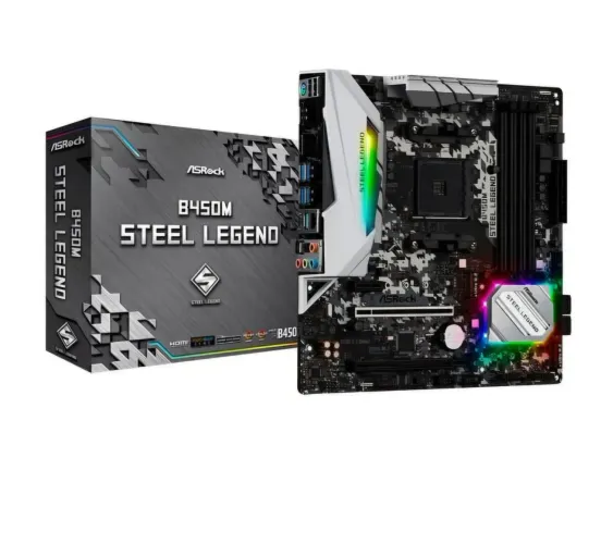 vendo placa mãe b450m steel legend am4