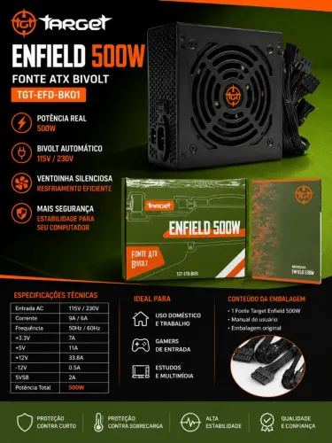 Fonte 500w (ACEITO TROCA)