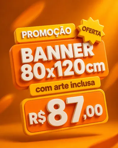 Banner com Foto para Aniversário ou Evento - 80x120cm